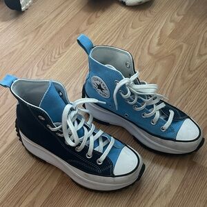 Custom Two-Tone High-Top Sneakers